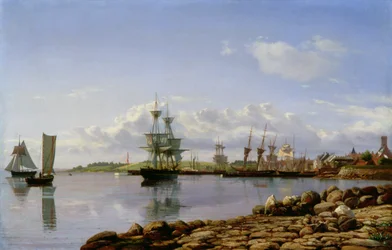 Embarcaciones en un puerto báltico